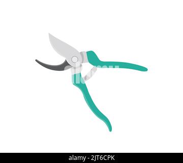 Coupe-jardin pour élaguer les branches, les fleurs et les arbustes logo. Sécateur glyphe, travaux de jardin saisonniers. Taille de ressort à motif vectoriel. Illustration de Vecteur
