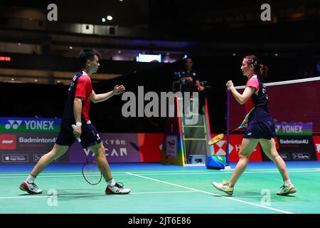 Zheng si Wei & Huang ya Qiong (CHN), 28 AOÛT 2022 - Badminton : TotalEnergies BWF World Championships 2022 Mixed Double final au Tokyo Metropolitan Gymnasium à Tokyo, Japon. (Photo de Naoki Morita/AFLO SPORT) Banque D'Images
