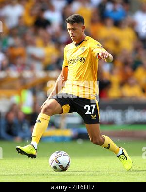 Wolverhampton Wanderers Nunes Mateus Luiz en action pendant le match de la Premier League au stade Molineux, Wolverhampton. Date de la photo: Dimanche 28 août 2022. Banque D'Images