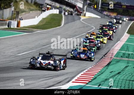 Barcelone, Espagne. 28th août 2022. 31 BECHE Mathias (NLD), CIMADOMO Philippe (fra), VAN DER HELM Tijmen (nld), TDS Racing x Vaillante, Oreca 07 - Gibson, action pendant les 4 heures de Barcelone 2022, 4th tour de la série européenne du Mans 2022 sur le circuit de Barcelone-Catalunya de 26 août à 28, à Barcelone, Espagne - photo: Xavi Bonilla/DPPI/LiveMedia crédit: Agence de photo indépendante/Alamy Live News Banque D'Images