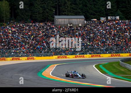 14 ALONSO Fernando (spa), Alpine F1 Team A522, action pendant la Formule 1 Rolex Grand Prix Belge 2022, 14th tour du Championnat du monde de Formule 1 2022 de la FIA de 26 août à 28, 2022 sur le circuit de Spa-Francorchamps, à Francorchamps, Belgique - photo DPPI Banque D'Images