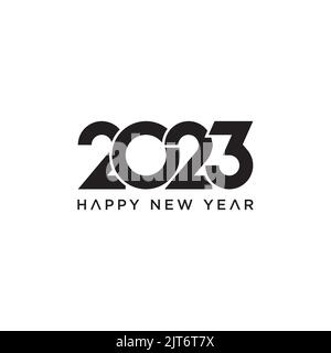 2023 bonne année de vacances design vecteur. célébration événement logo. Illustration de Vecteur