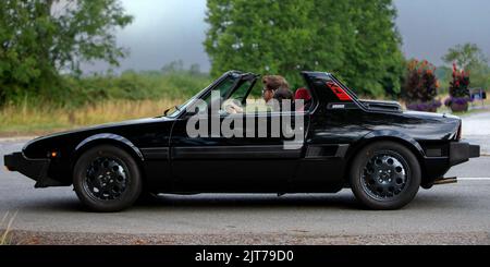 1987 1498 cc noir Fiat X19 Banque D'Images