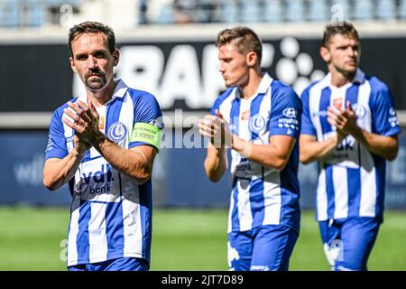 Gand, Belgique. 28th août 2022. Le Sven Kums de Gent défait après un match de football entre KAA Gent et le Royal Antwerp FC, dimanche 28 août 2022 à Gent, le 6 e jour de la première division du championnat belge de la « Jupiler Pro League » 2022-2023. BELGA PHOTO TOM GOYVAERTS crédit: Belga News Agency/Alay Live News Banque D'Images