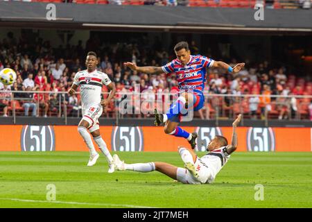 Sao Paulo, Brésil. 28th août 2022. Lors d'un match entre Sao Paulo et Fortaleza pour la manche 25th du Championnat brésilien de 2022, à l'Estadio Cicero Pompeu de Toledo, l'après-midi de ce dimanche 28. Adriana Spaca/SPP (Adriana Spaca/SPP) crédit: SPP Sport presse photo. /Alamy Live News Banque D'Images