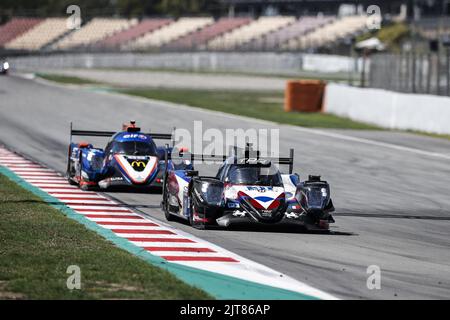 Barcelone, Espagne. 28th août 2022. 31 BECHE Mathias (NLD), CIMADOMO Philippe (fra), VAN DER HELM Tijmen (nld), TDS Racing x Vaillante, Oreca 07 - Gibson, action pendant les 4 heures de Barcelone 2022, 4th tour de la série européenne du Mans 2022 sur le circuit de Barcelone-Catalunya de 26 août à 28, à Barcelone, Espagne - photo: Xavi Bonilla/DPPI/LiveMedia crédit: Agence de photo indépendante/Alamy Live News Banque D'Images