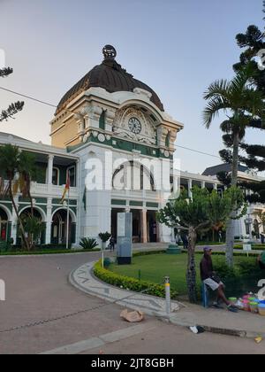 Un cliché vertical de la gare centrale de Maputo, gare ferroviaire de Maputo, Mozambique Banque D'Images