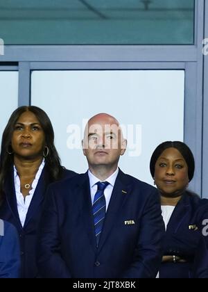 San José, Costa Rica. 28th août 2022. San José, Costa Rica, 28 août 2022: Le président de la FIFA Gianni Infantino lors de la coupe du monde FIFA U20 Womens Costa Rica 2022 football final match entre l'Espagne et le Japon Estadio Nacional à San José, Costa Rica. (Daniela Porcelli/SPP) crédit: SPP Sport presse photo. /Alamy Live News Banque D'Images