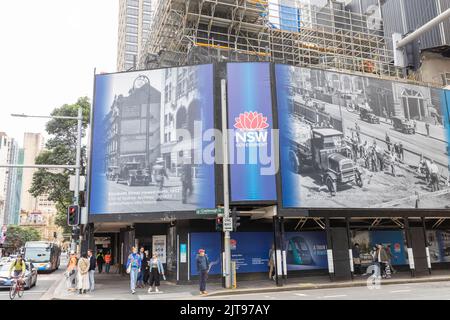 Projet de transports en commun du métro de Sydney dans le centre-ville de Sydney, Nouvelle-Galles du Sud, Australie, hiver 2022 Banque D'Images