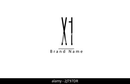 Modèle de monogramme XH HX X H du logo vectoriel abstrait Illustration de Vecteur