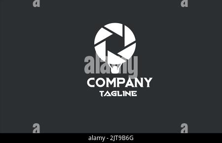 modèle minimal de logo de photographie d'aventure numérique Illustration de Vecteur