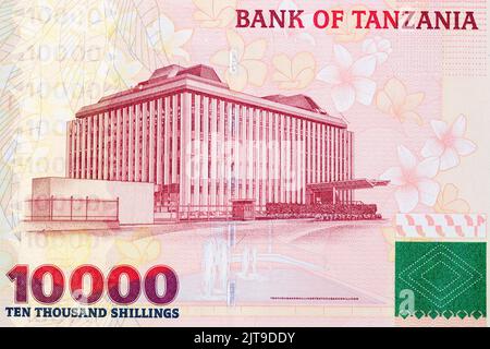 Le siège de la Banque de Tanzanie à Dar es Salaam de l'argent - shillings Banque D'Images