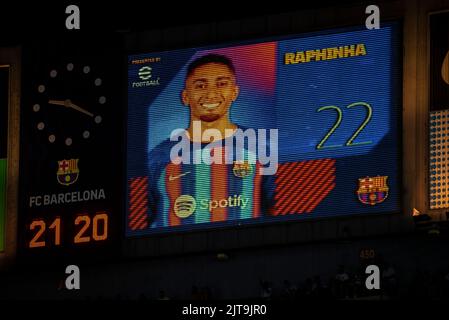 Match amical entre le FC Barcelona (Barça) de Xavi et le Manchester Citydue à la maladie de la SLA de Guardiola au Spotify Camp Nou Barcelone Catalogne Espagne Banque D'Images