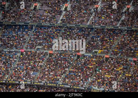 Match amical entre le FC Barcelona (Barça) de Xavi et le Manchester Citydue à la maladie de la SLA de Guardiola au Spotify Camp Nou Barcelone Catalogne Espagne Banque D'Images