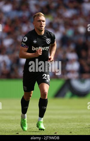 Birmingham, Royaume-Uni. 28th août 2022. Jarrod Bowen (WHU) au match Aston Villa v West Ham United EPL, à Villa Park, Birmingham, Royaume-Uni sur 28 août 2022. Crédit : Paul Marriott/Alay Live News Banque D'Images