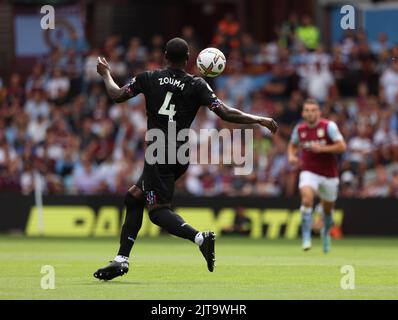 Birmingham, Royaume-Uni. 28th août 2022. Kurt Zouma (WHU) au match Aston Villa v West Ham United EPL, à Villa Park, Birmingham, Royaume-Uni sur 28 août 2022. Crédit : Paul Marriott/Alay Live News Banque D'Images