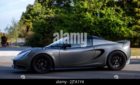 2015 voiture de sport classique grise Lotus Elise Banque D'Images