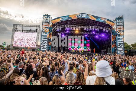 Portsmouth, Royaume-Uni. 28th août 2022. Becky Hill au Victorious Festival 2022. Commune de Southsea. 28 août 2022. Crédit: Alamy Live News/Charlie Raven crédit: Charlie Raven/Alamy Live News Banque D'Images