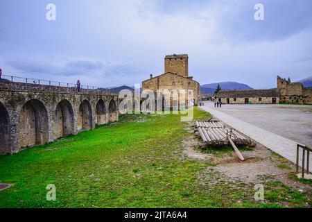 Village médiéval d'Ainsa, l'un des plus beaux endroits d'Espagne, Huesca Banque D'Images
