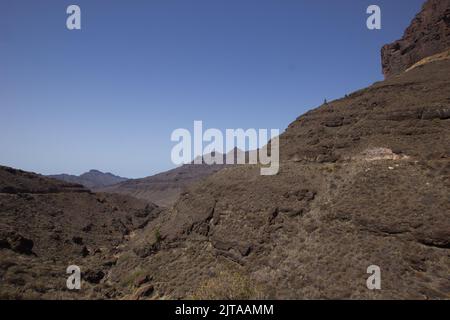 Vue imprenable sur les montagnes de Gran Canaria Banque D'Images