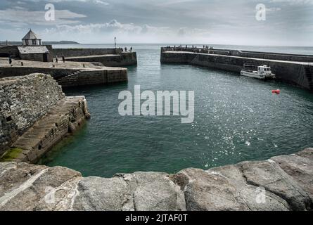 Une vie de Charlestown Harbour à Cornwall, en Angleterre Banque D'Images