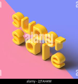 3d super vente bannière design pour la boutique, brochure promotionnelle, promotion, boutique en ligne. Modèle de bannière carrée. Modèle web moderne 3D couleurs Illustration de Vecteur