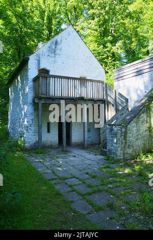 Tudor House, St Fagans National History Museum/Amgueddfa Werin Cymru, Cardiff, Pays de Galles, Royaume-Uni. Banque D'Images