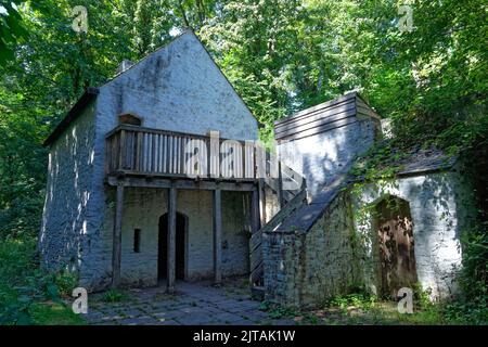 Tudor House, St Fagans National History Museum/Amgueddfa Werin Cymru, Cardiff, Pays de Galles, Royaume-Uni. Banque D'Images