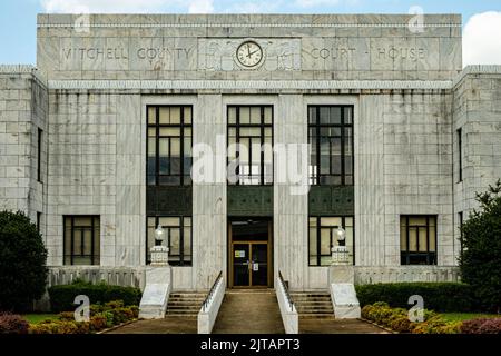 Palais de justice du comté de Mitchell, West Broad Street, Camilla, Géorgie Banque D'Images