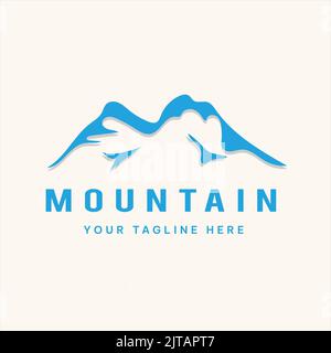 Inspiration himalayenne de l'iceberg, logo, symbole, modèle d'illustration moderne et simple de l'iceberg Illustration de Vecteur