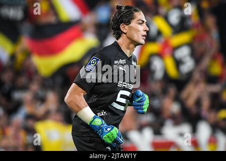 Objectif, France, France. 27th août 2022. Dogan ALEMDAR de Rennes lors du match de la Ligue 1 entre RC Lens et le Stade Rennais (Rennes) au stade Bolaert-Delelis sur 27 août 2022 à Lens, France. (Image de crédit : © Matthieu Mirville/ZUMA Press Wire) Banque D'Images