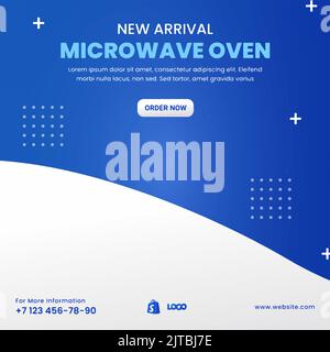 Posts Instagram au design lumineux pour vendre des appareils dans des tons bleus Illustration de Vecteur