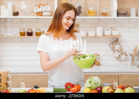 vegan style de vie saine alimentation bonne femme Banque D'Images