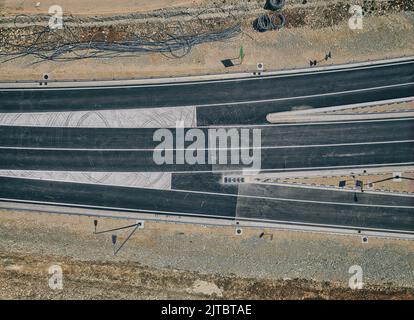 Autoroute sur la péninsule de Peljesac en construction Banque D'Images