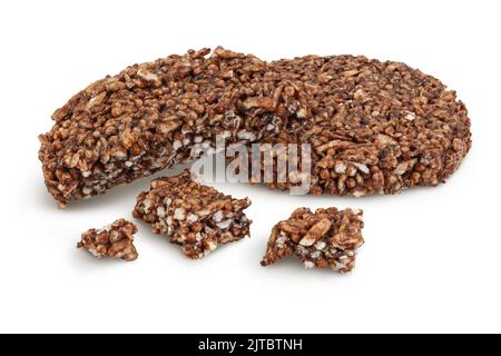 amaranth biscuits avec caroub isolé sur fond blanc avec pleine profondeur de champ. Une alimentation saine. Banque D'Images