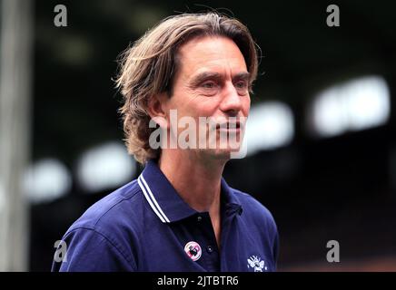 Photo du dossier datée du 20-08-2022 du patron de Brentford Thomas Frank, qui n'a pas exclu d'ajouter à son équipe avant que la fenêtre de transfert ne se ferme jeudi, mais dit qu'il n'est pas désespéré pour les renforts. Date de publication : lundi 29 août 2022. Banque D'Images