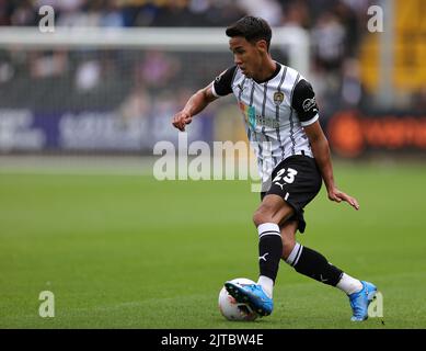 NOTTINGHAM, ROYAUME-UNI. AOÛT 29th Adam Chicksen du comté de Notts en action pendant le match de la Ligue nationale entre le comté de Notts et Solihull Maures au stade Meadow Lane, Nottingham, le lundi 29th août 2022. (Crédit : James HolyOak) Banque D'Images