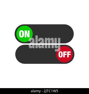 Illustration vectorielle de deux interrupteurs ON et OFF sur fond blanc Illustration de Vecteur