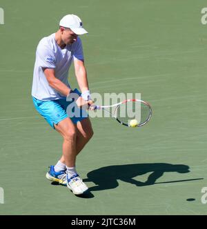 New York, US, 29 août 2022: Stefan Kozlov (USA) perd à Daniil Medvedev (RUS), 6-2, 6-4, 6-0 à l'US Open joué au Billy Jean King Ntional tennis Centre à Flushing, Queens, New York, {USA} © Grace Schultz/CSM Banque D'Images