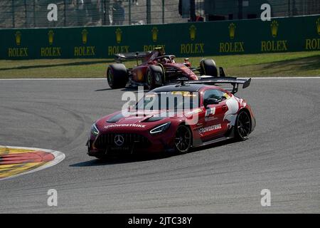 28.08.2022, circuit de Spa-Francorchamps, Spa-Francorchamps, FORMULE 1 GRAND PRIX DE BELGIQUE ROLEX 2022 , voiture de sécurité im Bild, Carlos Sainz Jr. (ESP), Banque D'Images
