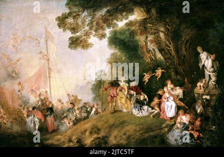 Pèlerinage à Cythera, c. 1718–1719, peinture de Jean-Antoine Watteau Banque D'Images