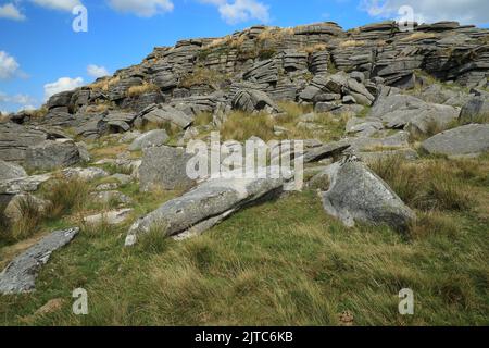 Oke tor, Dartmoor, Devon, Angleterre, Royaume-Uni Banque D'Images