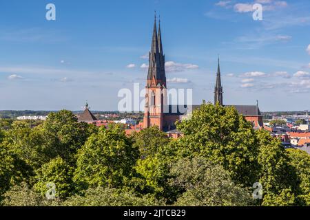 La Cathédrale d'Uppsala, Suède Banque D'Images