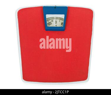 Balance rétro isolée sur fond blanc. Banque D'Images