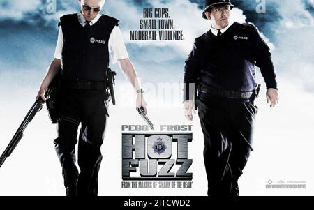 SIMON Pegg, Nick Frost, HOT FUZZ, 2007 Banque D'Images