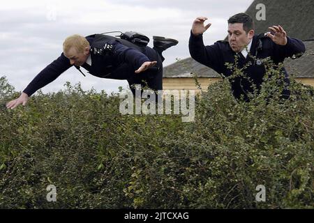 SIMON Pegg, Nick Frost, HOT FUZZ, 2007 Banque D'Images