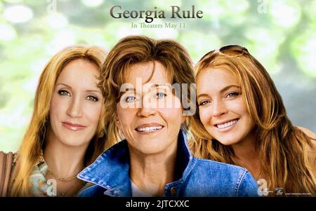 FELICITY HUFFMAN, Jane Fonda, LINDSAY LOHAN, la Géorgie, la règle 2007 Banque D'Images