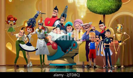 PETUNIA,FRITZ,TALLULAH,LAZSLO,ART,GASTON,JOE,BILLY,LUCILLE,BUD,LEWIS,FRANNY,ROBINSON,SPIKE,DIMITRI,CARL, RENCONTREZ LES ROBINSONS, 2007 Banque D'Images