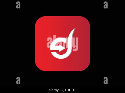 D lettre flèche Monogramme lettre initiale d logo Design modèle vectoriel lettre d logo Design flèche droite Illustration de Vecteur