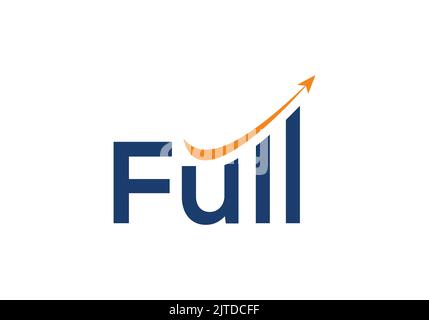Modèle de logo flèche pleine croissance Accelatraion pour Multi-Industry Full Up Illustration de Vecteur